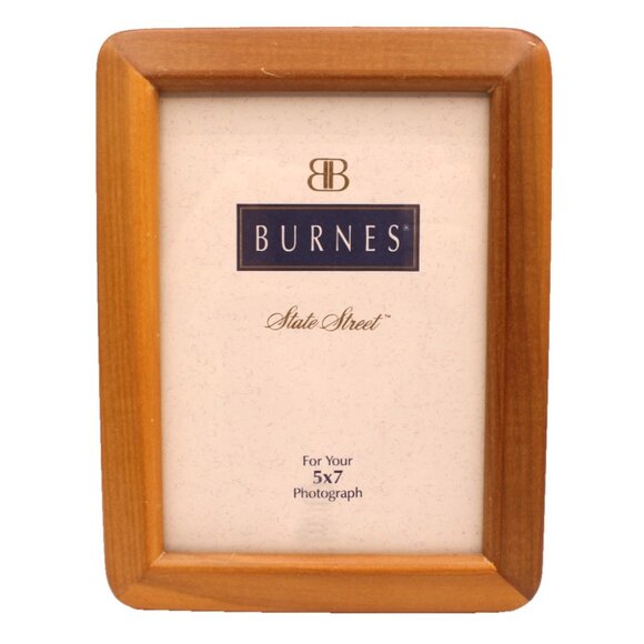Burnes State Street Wooden Classic Picture Frame 5X7 Photograph Hanging Only Vtg - Picture 1 of 8